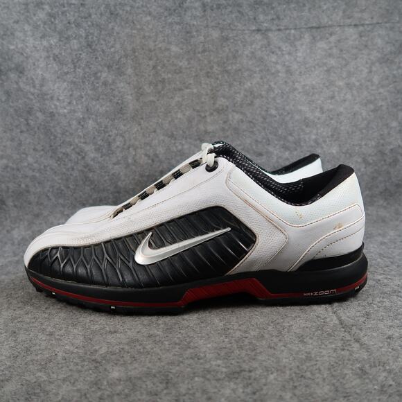 Nike Shoes Mens 10 Air Max Pro Golf Derby Sneaker Sport Active White Black Red - Picture 7 of 16